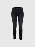 Clueless Paris black slim fit denim jeans with a classic five-pocket design and button closure