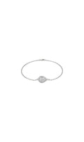 Bracelet Clueless Paris en argent avec fine chaîne et pendentif goutte serti de pierres scintillantes
