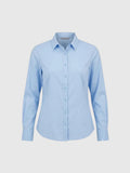Clueless Paris light blue slim-fit button-down shirt with long sleeves and a classic collar in a cotton blend