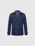 Clueless Paris Veste Parisienne navy blue double-breasted cotton jacket with structured fit and button details