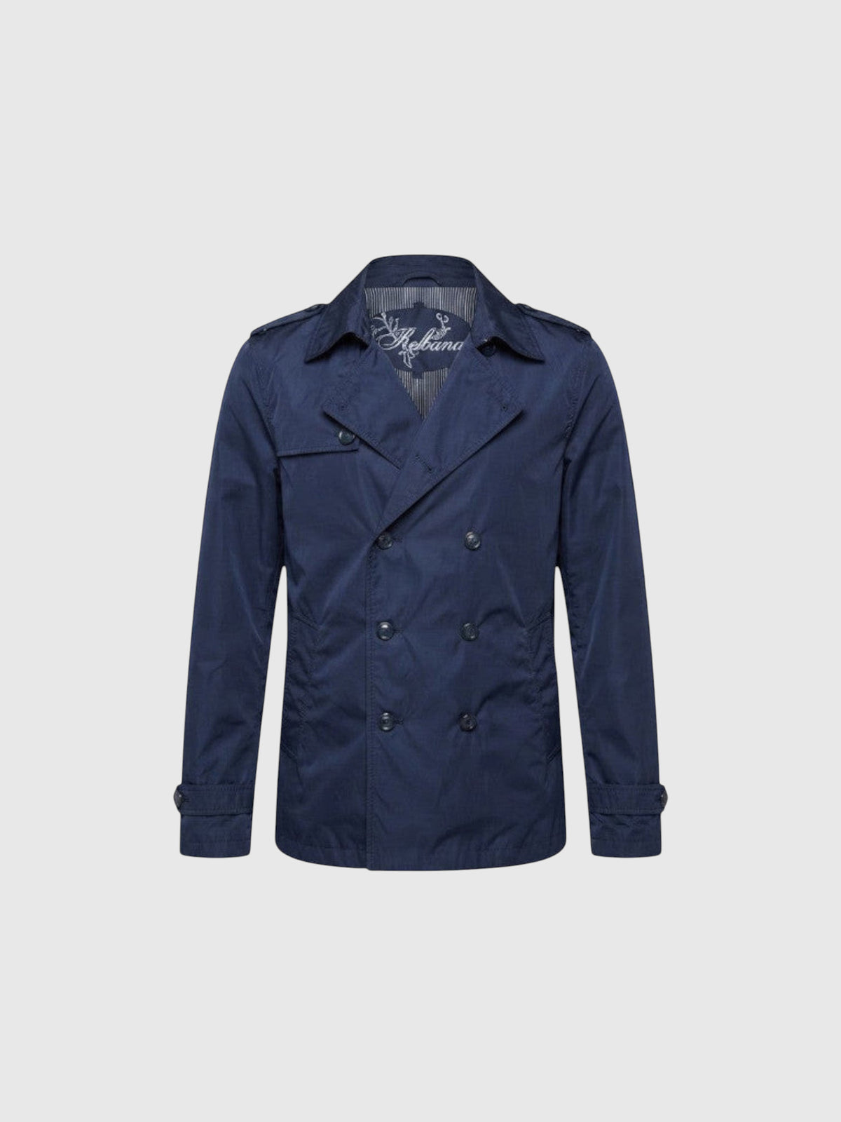Clueless Paris Veste Parisienne navy blue double-breasted cotton jacket with structured fit and button details