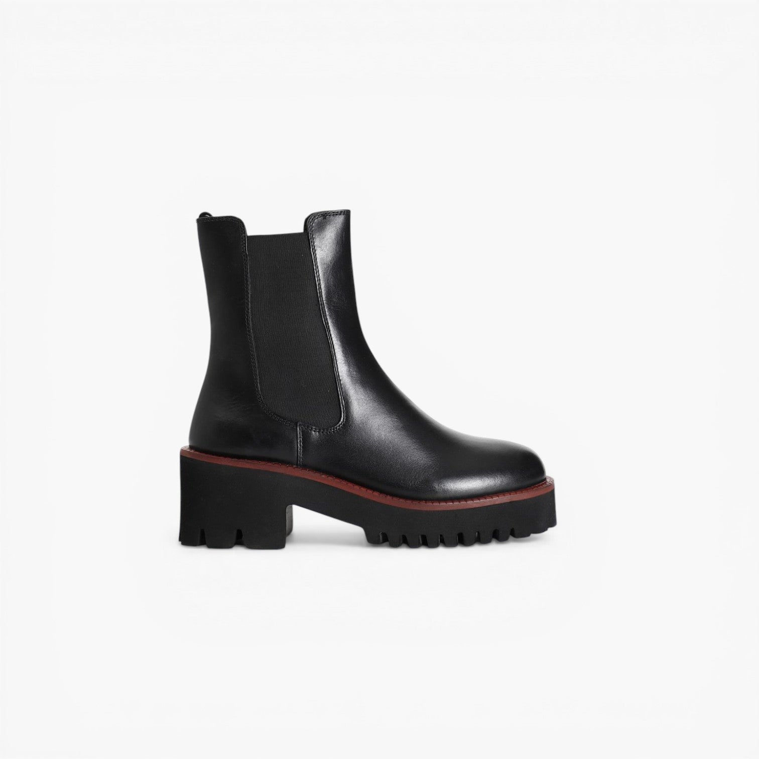Bottines Chelsea Noires à Semelle Crantée - Clueless Paris